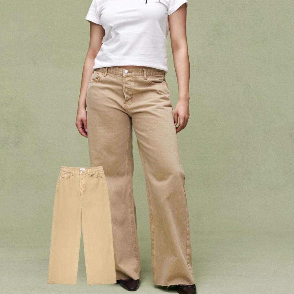 Parke Low Rise Baggy Jeans in Camel